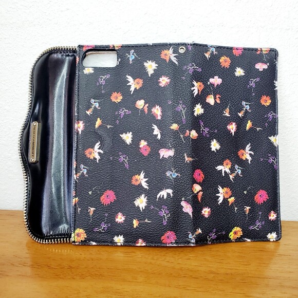 Rebecca Minkoff Case Mate Folio Wristlet Leather Botanical Floral iPhone 6 - Picture 5 of 8